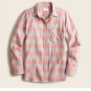 J CREW Classic-fit shirt in buffalo check flannel womens size 6